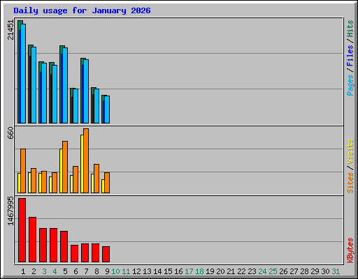 Daily usage for January 2026