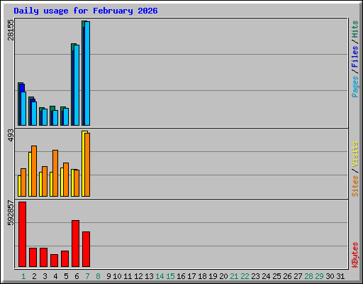 Daily usage for February 2026