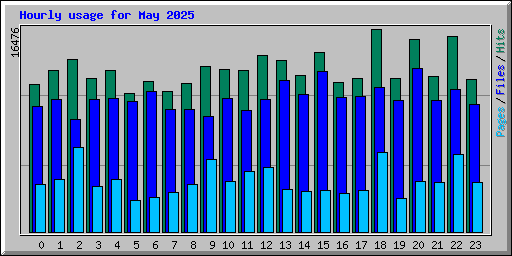 Hourly usage for May 2025