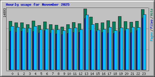 Hourly usage for November 2025