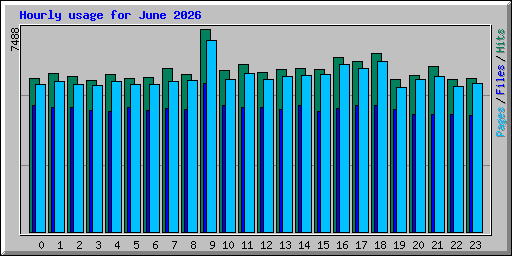 Hourly usage for June 2026